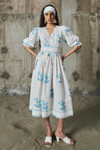 Moonlit Bloom Midi dress