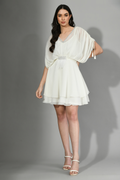 White  Short Dress for Evening Parties