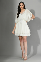 White  Short Dress for Evening Parties