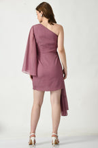 Chic One-Shoulder Dress for Evening Soirees for Women