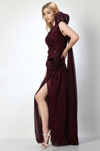 Wine Cocktail Gown For Women
