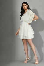 White  Short Dress for Evening Parties