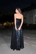 Off-Shoulder Sequin Gown