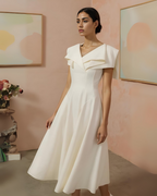 Origami Collar Midi (Ivory)