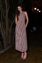 Pleated Halter Dress