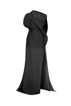 Soleil Drape Black Dress