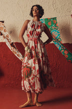 Desert Rhythm Flared Midi Dress