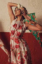 Desert Rhythm Flared Midi Dress