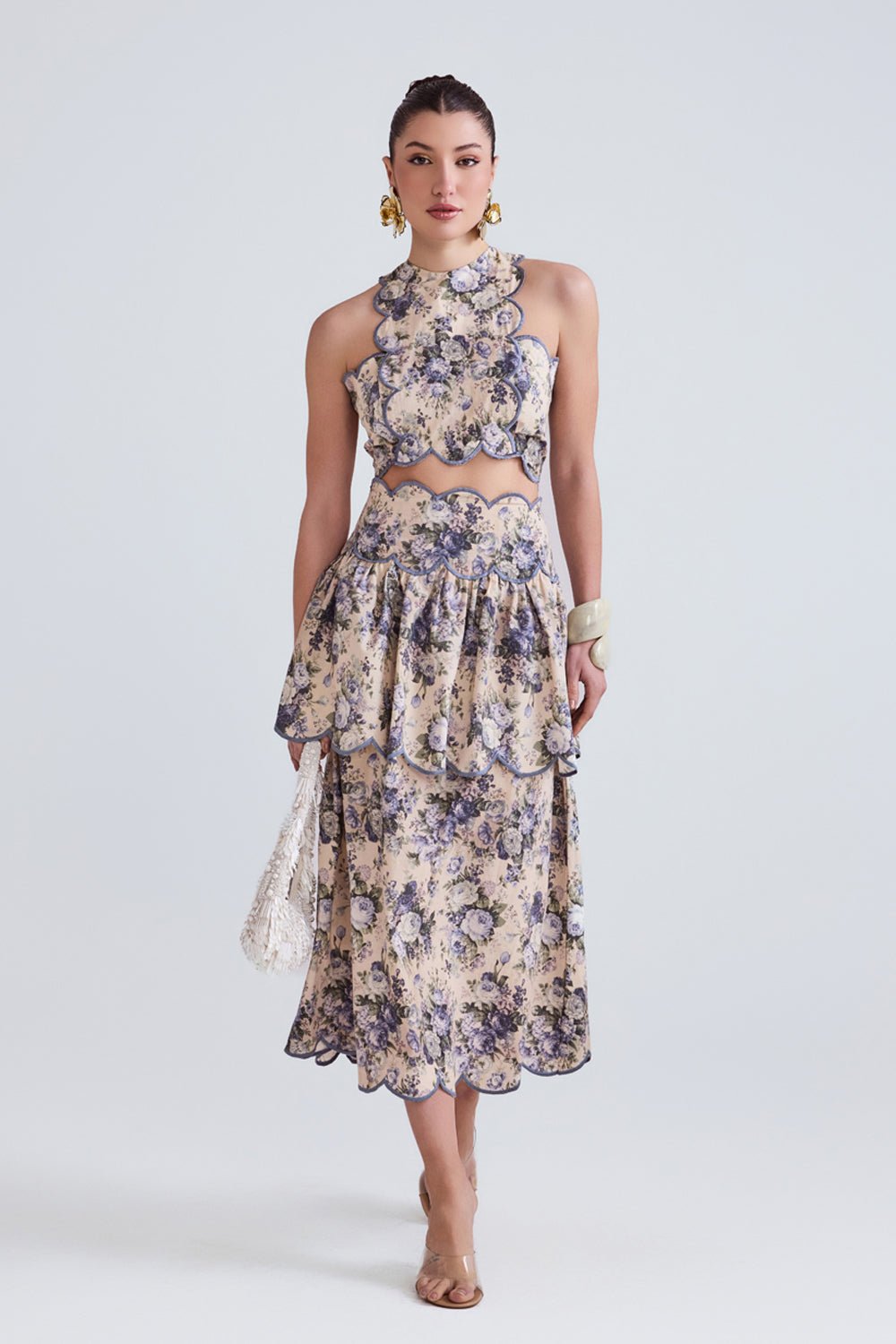 Eden Floral Top and Skirt Set
