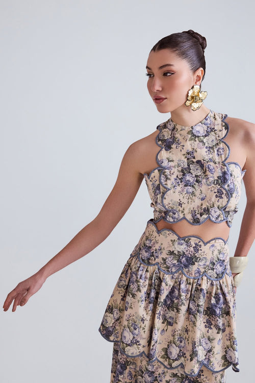 Eden Floral Top and Skirt Set