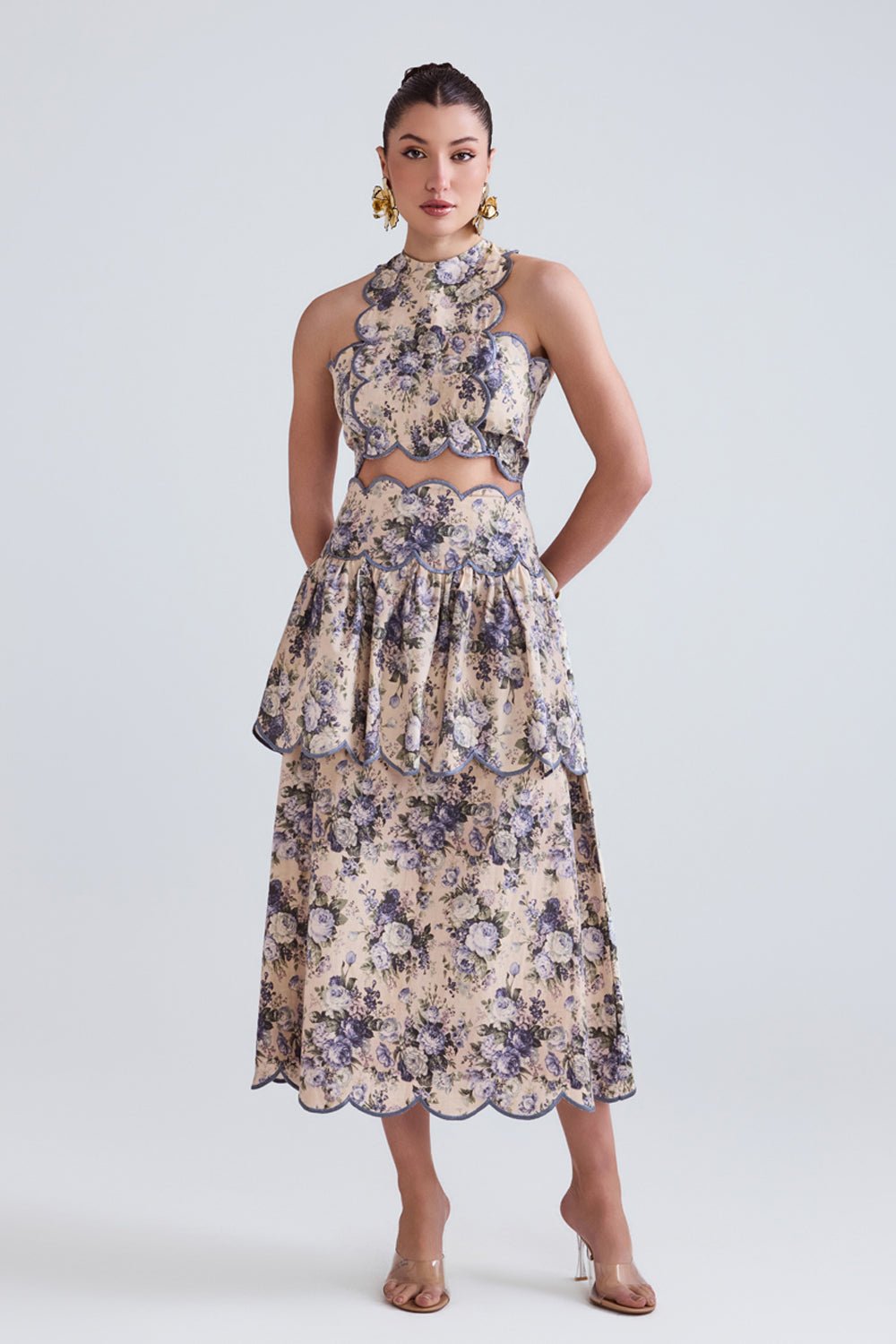Eden Floral Top and Skirt Set