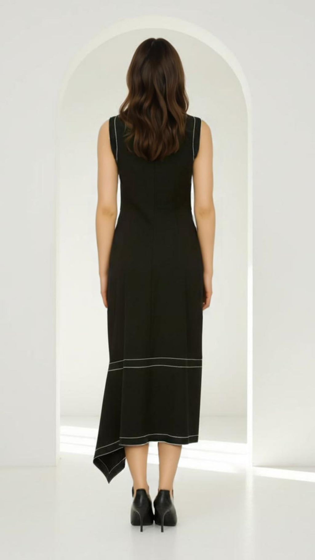 Edge-Stitch Asymmetric Midi