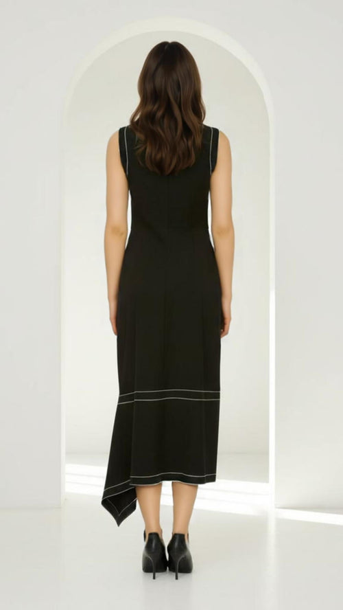 Edge-Stitch Asymmetric Midi