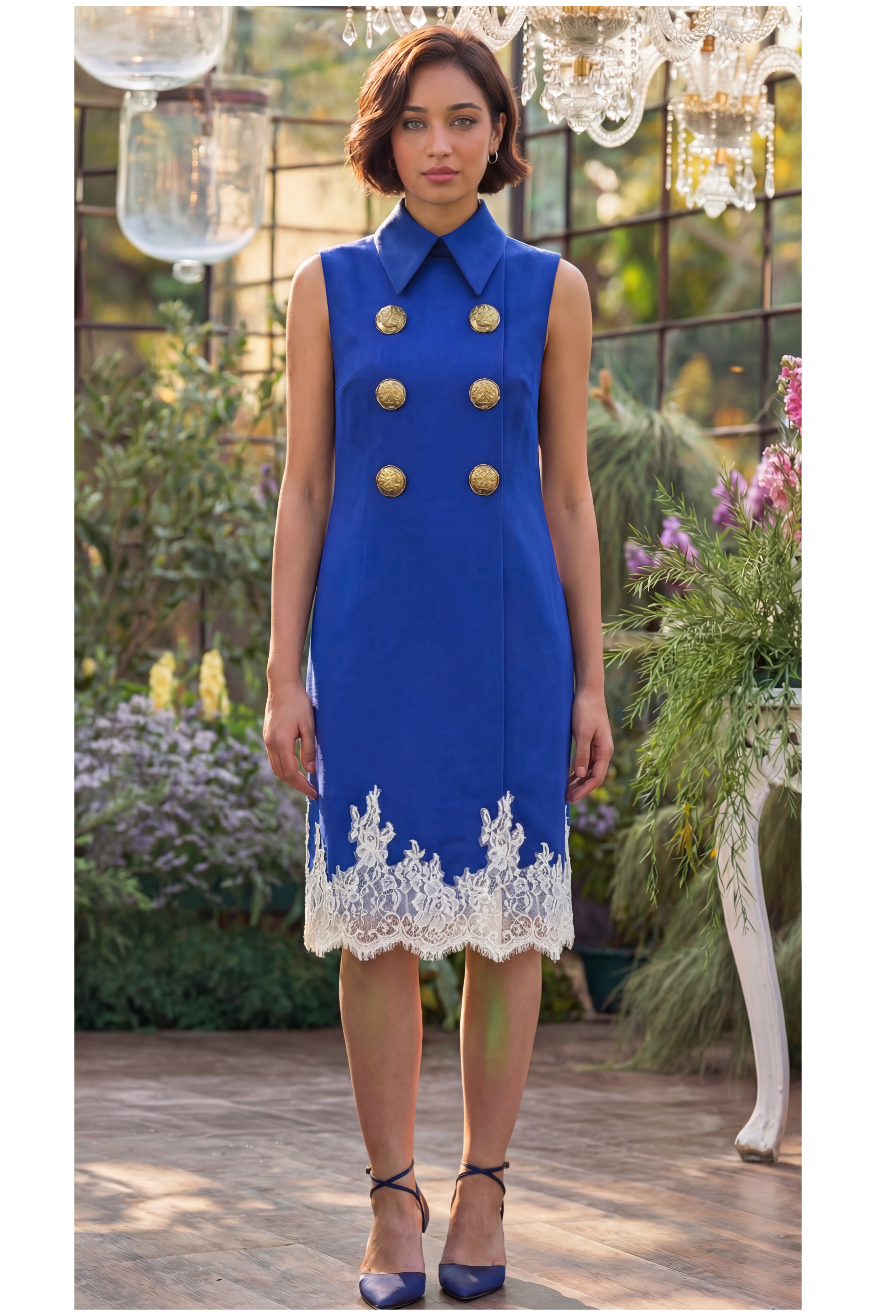 Azure Chantilly Dress