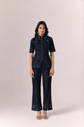 Etoile Corset Jacket With Noir Flare Pants