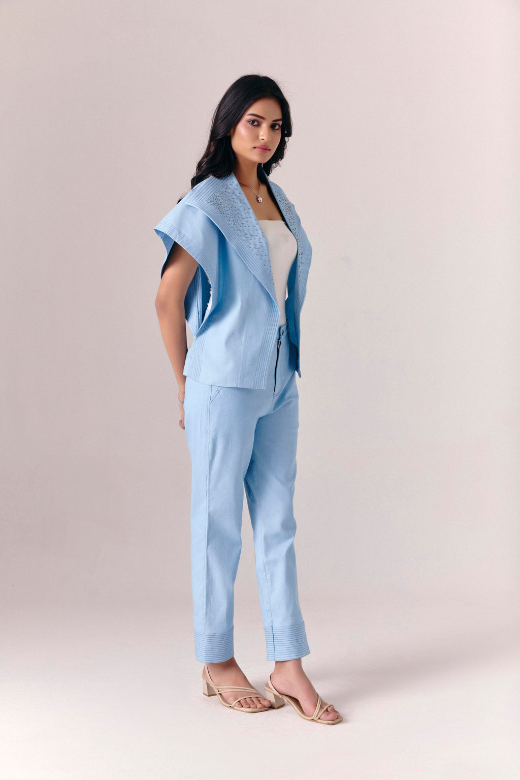 Blue Crest Jacket With Day Blue Pants