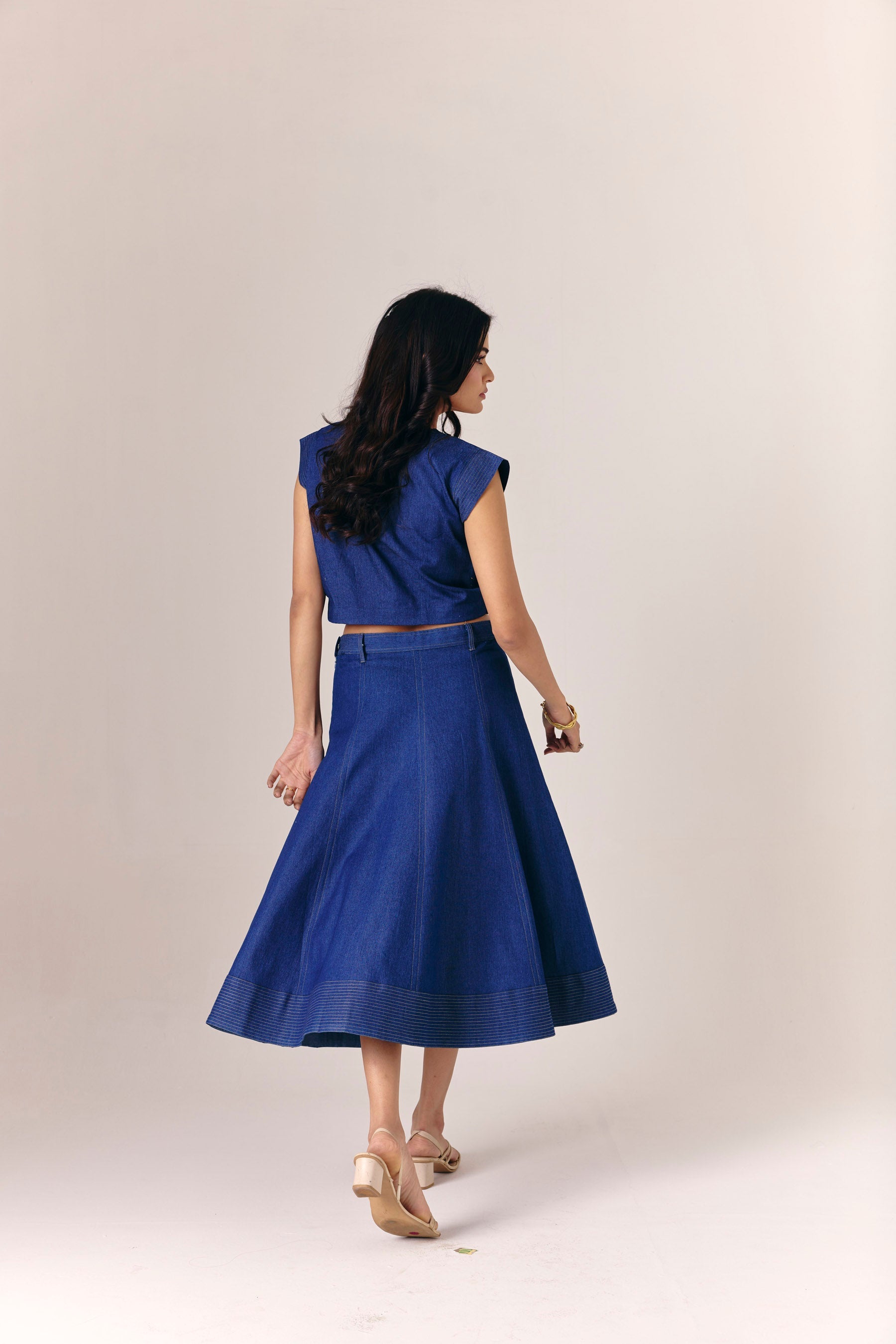 Flow Denim Skirt