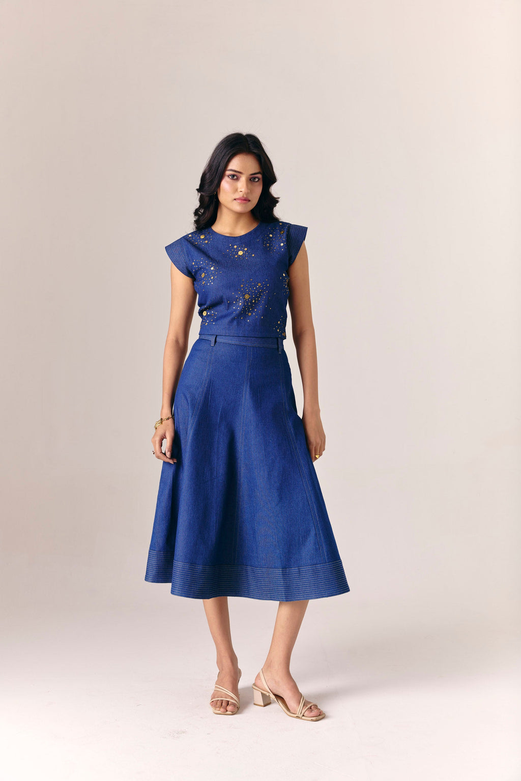 Flow Denim Skirt