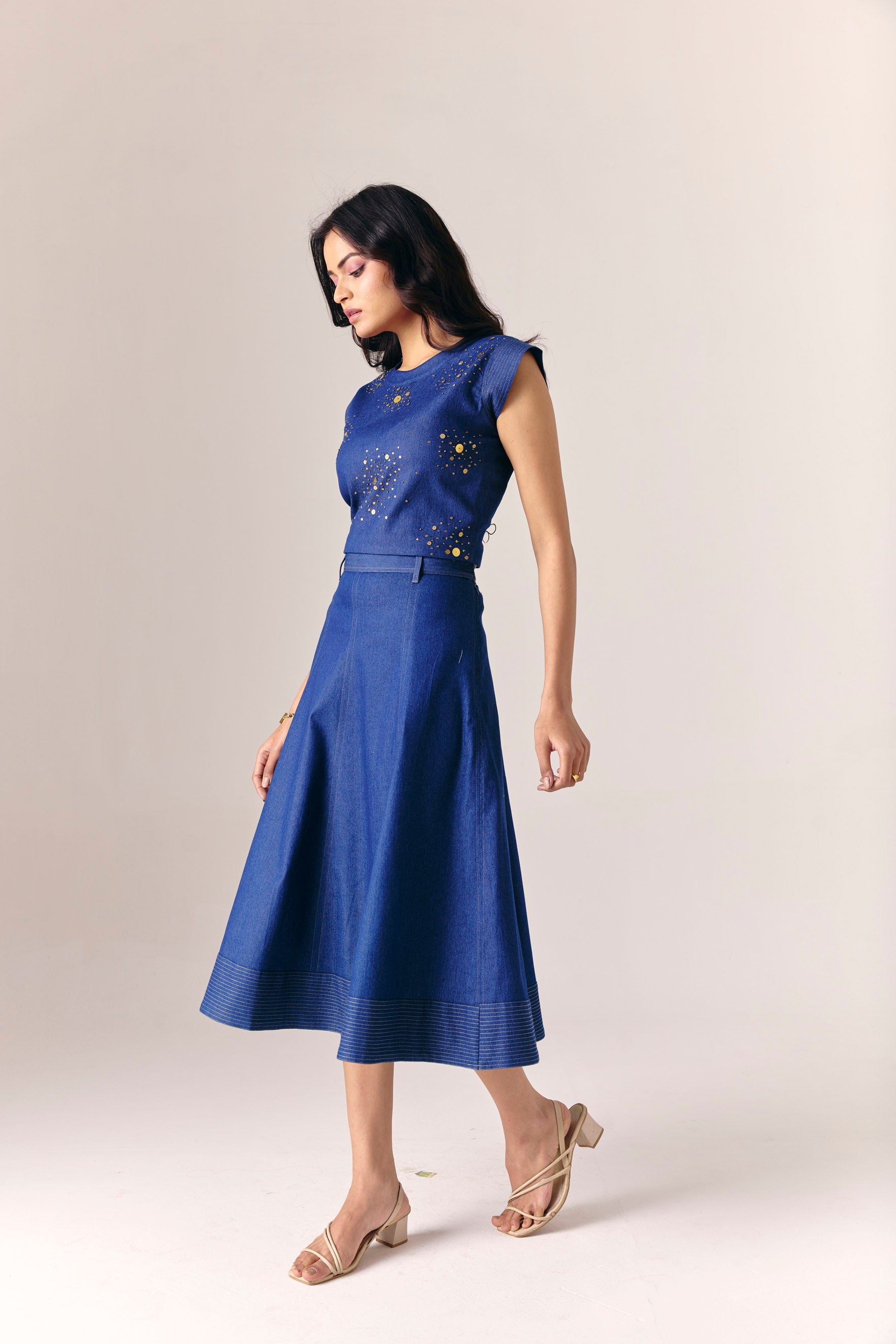 Flow Denim Skirt