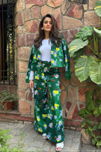 Mitali Wadhwa x Emerald Bloom Jacket Co-ord Set