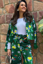 Mitali Wadhwa x Emerald Bloom Jacket Co-ord Set