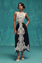 Muse Black Lace Midi Dress