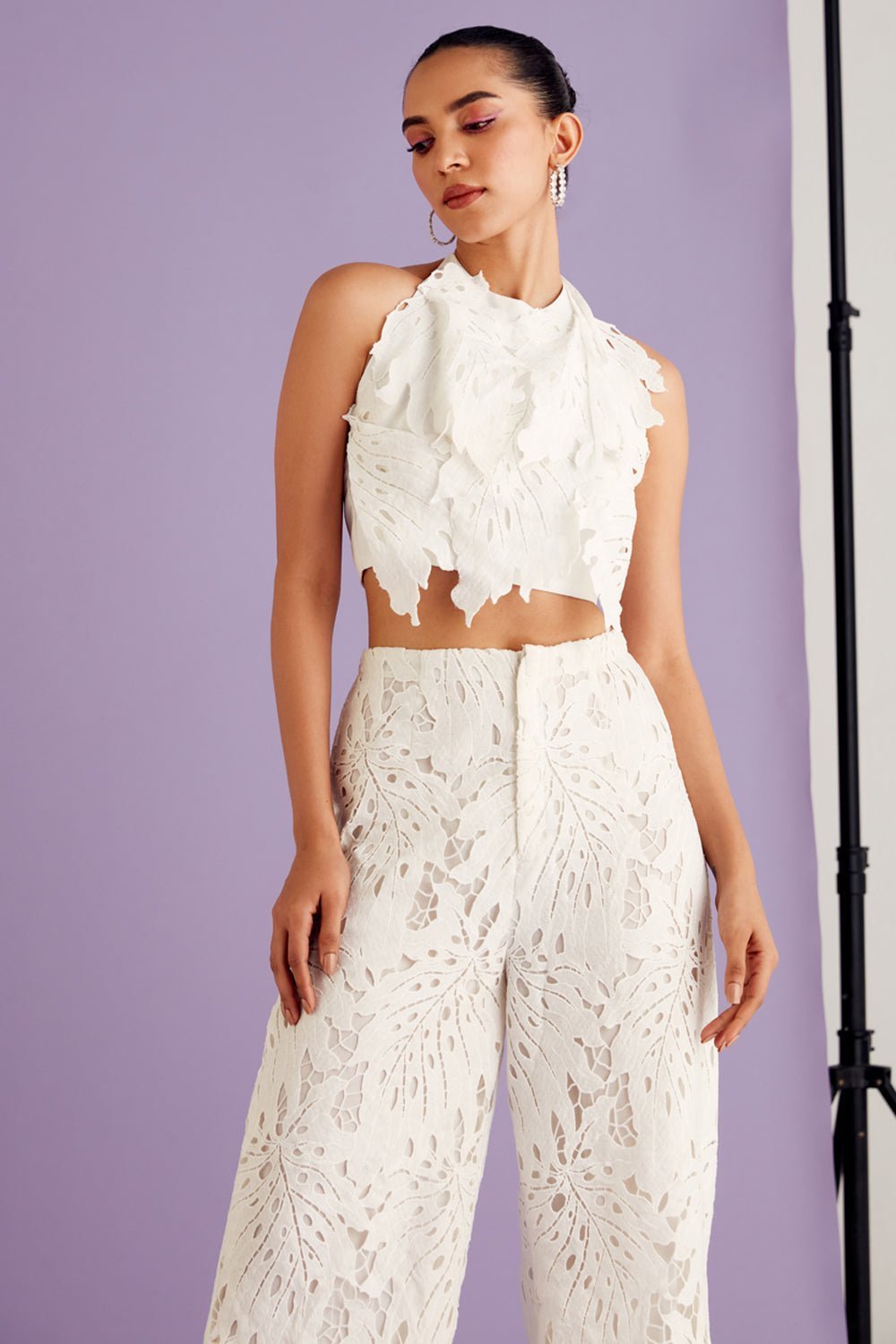 Nriti Shah In Our Leaflet Lace Top & Pants Set