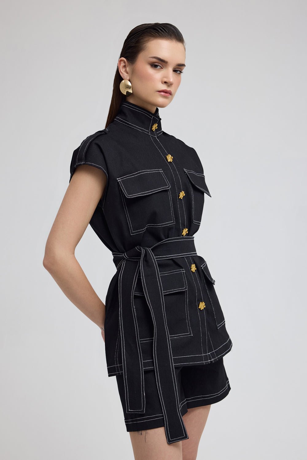 Seoul Black Denim Co-ord Set