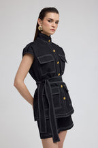 Seoul Black Denim Co-ord Set