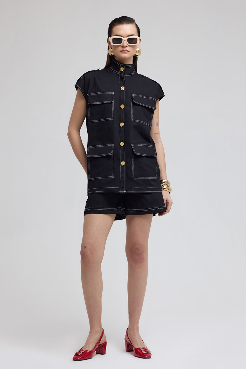 Seoul Black Denim Co-ord Set