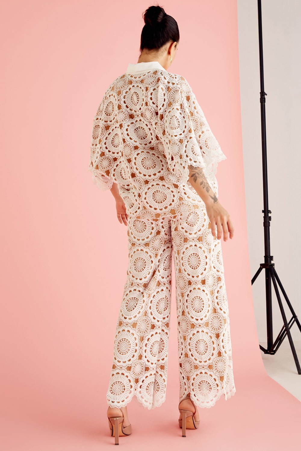Sharnamli In Our Flora Lace Co-ord Set