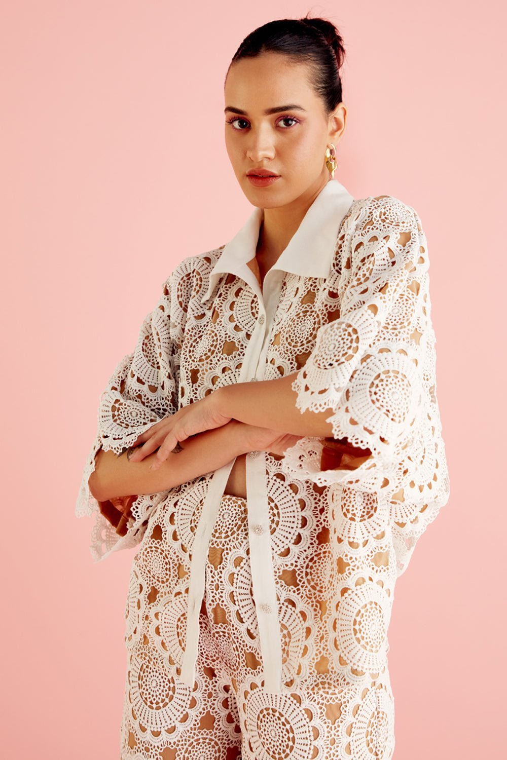 Sharnamli In Our Flora Lace Co-ord Set