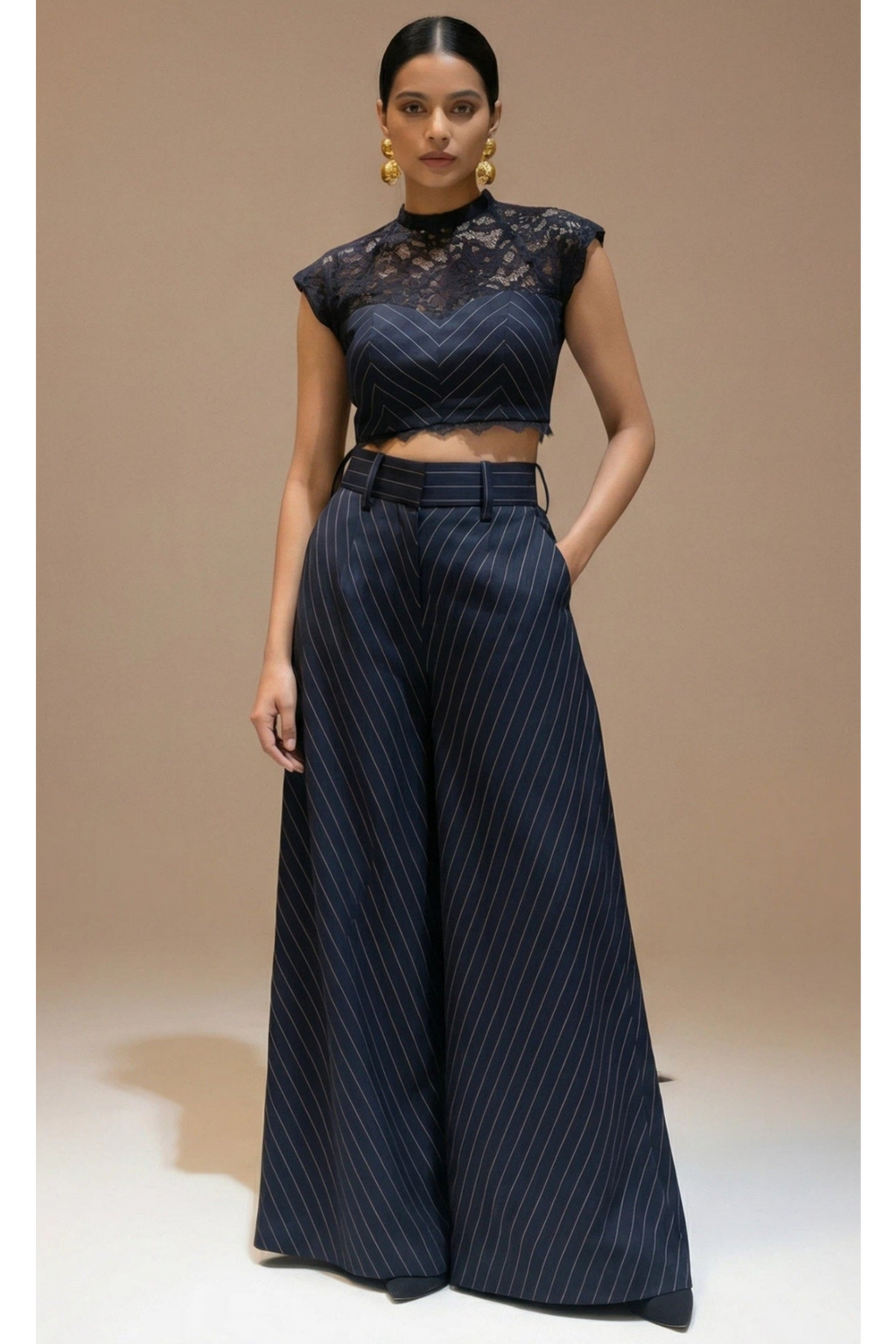 Pinstripe Lace Co-ord Set