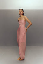 PINK WRAP DRESS