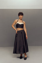 BLACK & WHITE BUSTIER