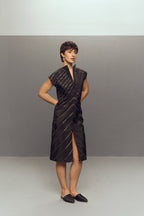 BLACK RIPPLE DRESS